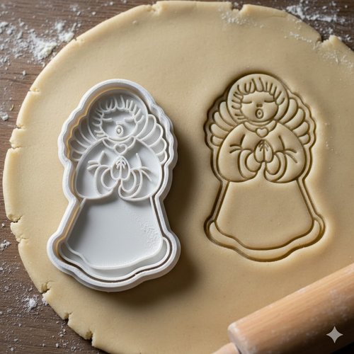 Emporte-piece ange chantant - moule biscuit de noel 8 cm