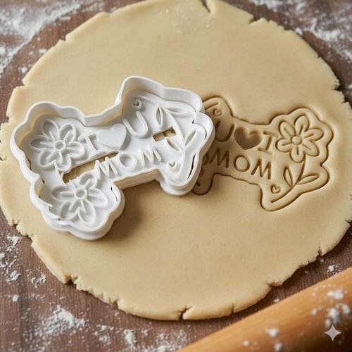 Emporte-piece i love mom 8cm - moule biscuit fete des meres