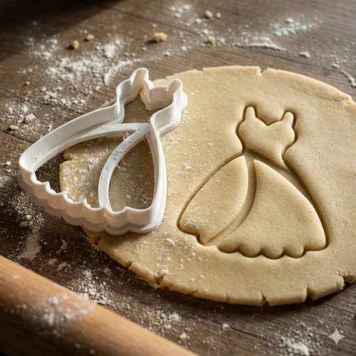 Emporte-pièce robe 8 cm - moule à biscuit artisanal pour pâtisserie