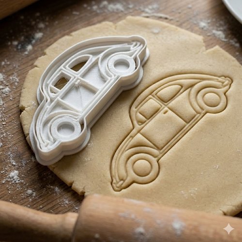 Emporte-pièce artisanal pour biscuits 8 cm - moule pâtisserie noir