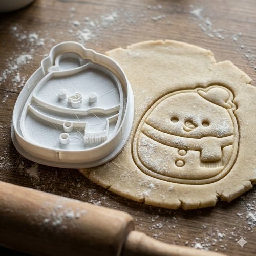 Emporte-pièce bonhomme de neige - moule à biscuits artisanal 8 cm