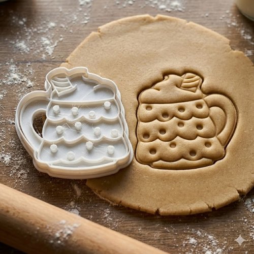 Emporte-pièce bière et mousse 8 cm - moule biscuit artisanal