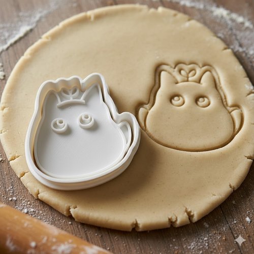 Emporte-pièce chat kawaii 8cm - moule biscuit pâtisserie artisanale