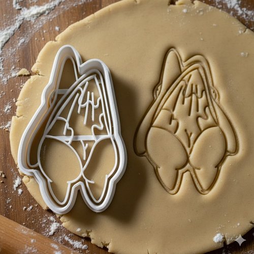 Emporte-pièce fesses humoristique - moule biscuits 8cm artisanal