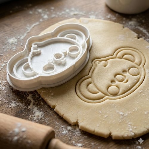 Emporte-pièce panda artisanal - moule à biscuit 8 cm pour pâtisserie