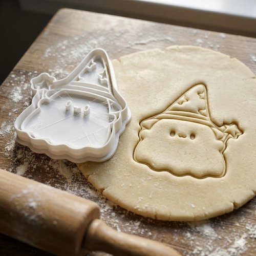 Emporte-pièce fantôme sorcier 8 cm - moule biscuit pâtisserie
