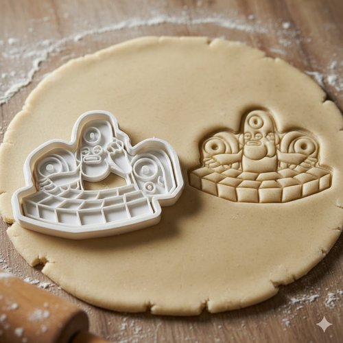 Emporte-piece monstre dj 8 cm - moule a biscuits artisanal