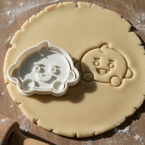 Emporte-piece shooky bt21 artisanal pour biscuits et patisserie 8 cm