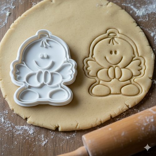 Emporte-piece ange de noel artisanal pour biscuits et patisserie