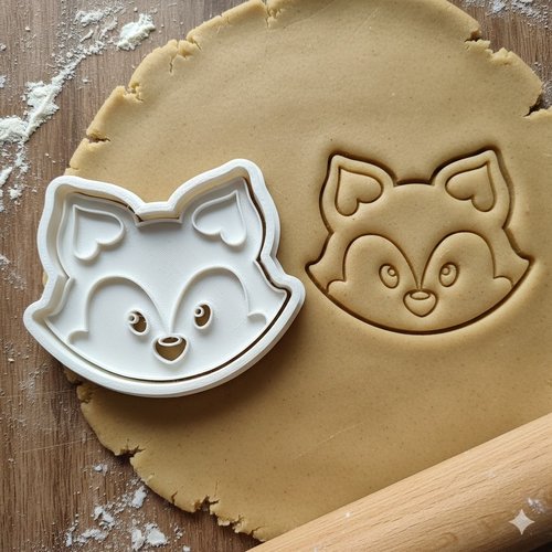 Emporte-piece renard mignon 8 cm pour biscuits et pate a sucre