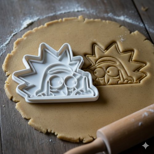 Emporte-piece rick sanchez rick et morty - moule biscuit 8 cm