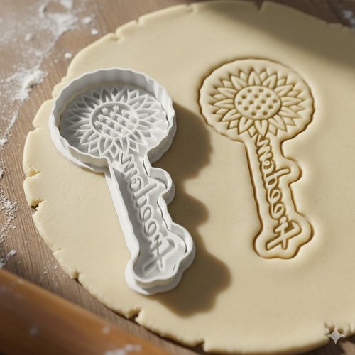Emporte-pièce tournesol artisanal pour biscuits et pâte à sucre 8 cm