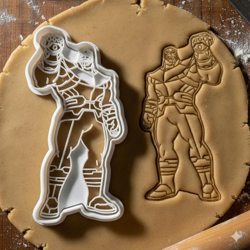 Emporte-piece thanos marvel pour biscuits et patisserie - 8 cm