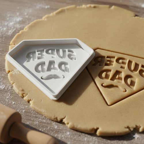 Emporte-pièce super dad 8 cm - moule à biscuit fête des pères