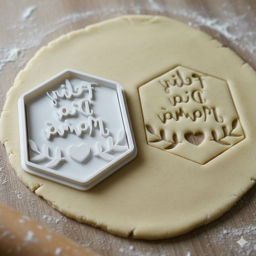 Emporte-piece fete des meres feliz dia mama - 8 cm artisanal