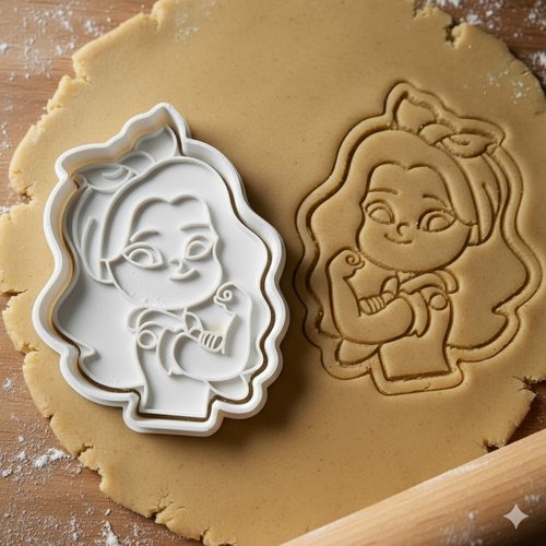 Emporte-piece rosie la riveteuse 8 cm - moule biscuit artisanal