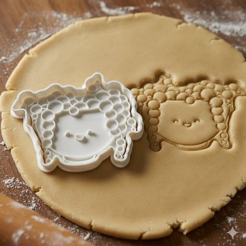 Emporte-piece artisanal visage kawaii 8 cm - moule a biscuit