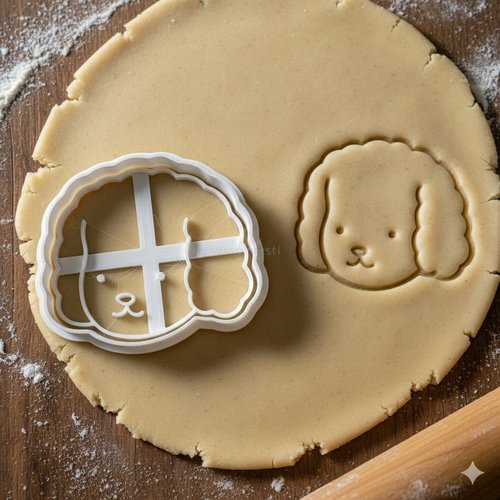 Emporte-piece chien poodle - moule biscuit 8 cm artisanat francais