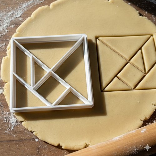 Emporte-piece tangram 8 cm - moule a biscuits artisanal noir