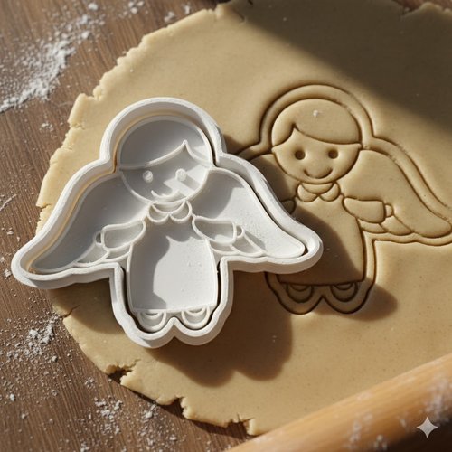 Emporte-pièce ange pour biscuits et pâtisserie - 8 cm