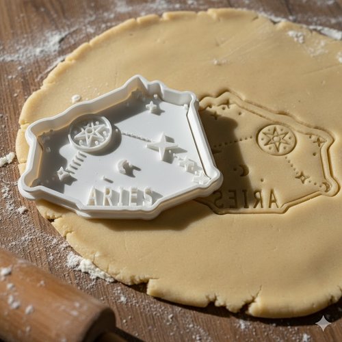 Emporte-piece aries belier zodiaque - moule biscuit astrologie 8 cm