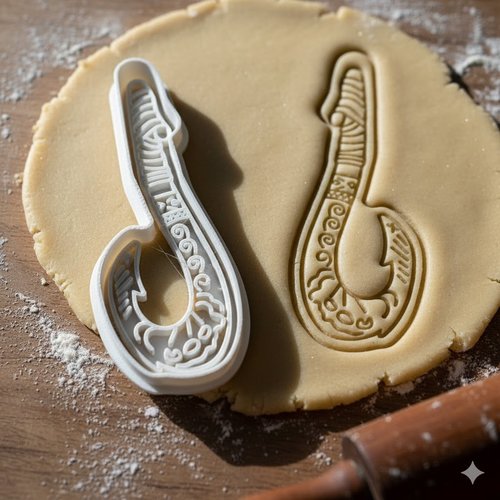 Emporte-piece hamecon maui - moule biscuit patisserie artisanale 8cm