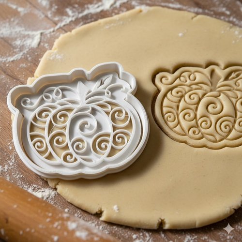 Emporte-piece citrouille arabesque 8 cm - moule patisserie artisanal