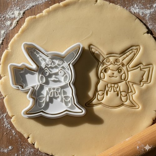 Emporte-piece pikachu deguisement mimiqui - moule biscuit 8 cm