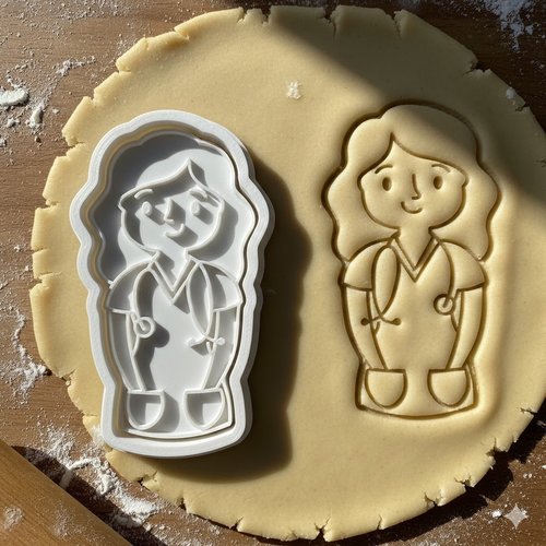 Emporte-pièce docteur et infirmière 8 cm pour pâte sablée