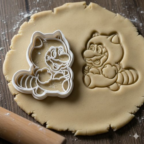 Emporte-pièce mario tanuki 8cm - moule biscuit pâtisserie artisanale