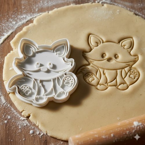 Emporte-pièce renard mignon 8 cm pour pâtisserie et biscuits