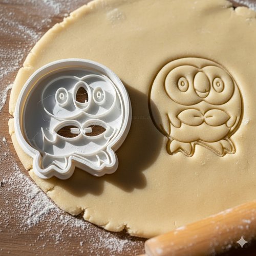 Emporte-piece rowlet hibou - moule biscuits patisserie artisanale 8cm