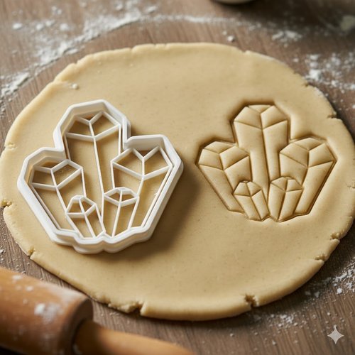 Emporte-pièce cristal géode 8 cm - moule pour biscuits et pâtisserie