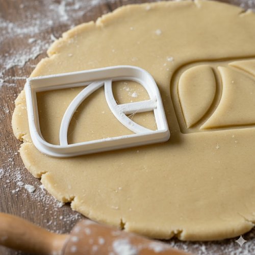 Emporte-piece nombre d'or fibonacci - decoration patisserie 8 cm