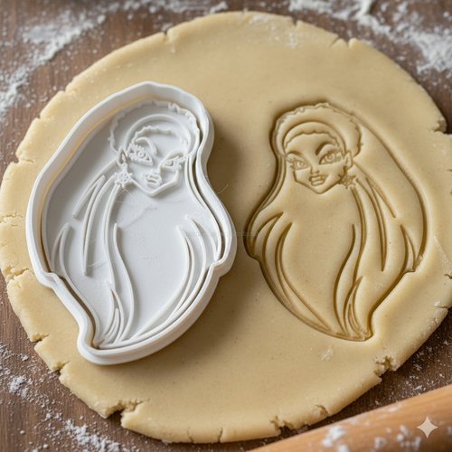 Emporte-pièce poupée monster high abbey bominable - 8 cm