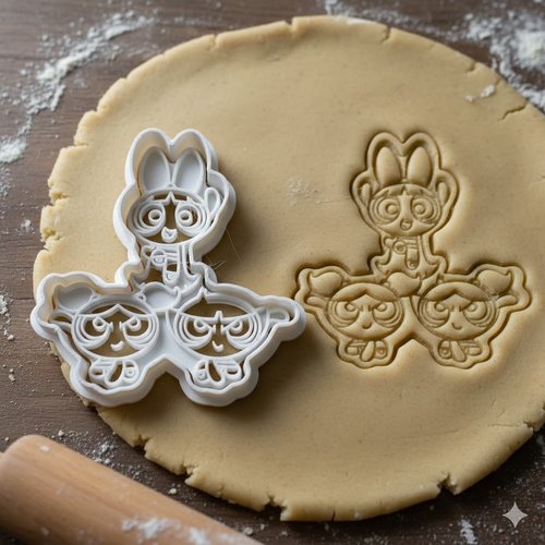 Emporte-piece powerpuff girls super nanas - moule biscuits 8 cm