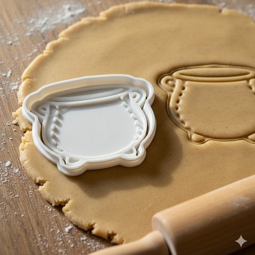 Emporte-piece chaudron de sorciere 8 cm - pâtisserie artisanale