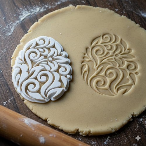 Emporte-piece artisanal floral 8 cm pour biscuits et patisserie