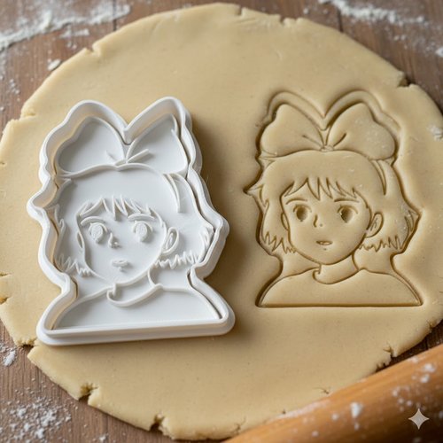 Emporte-piece kiki la petite sorciere 8 cm - moule biscuit artisanal