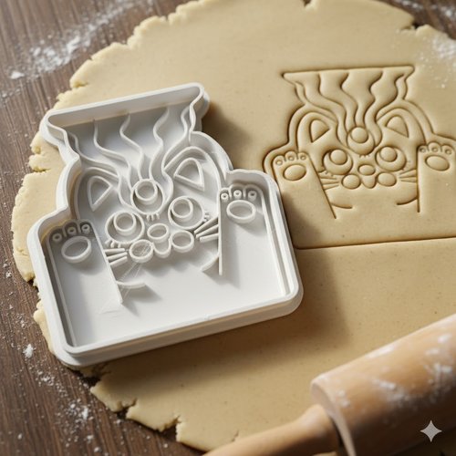 Emporte-piece chat artistique 8 cm moule a biscuit artisanal