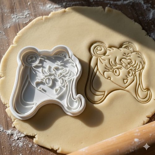 Emporte-piece sailor moon 8 cm - moule a biscuit artisanal noir