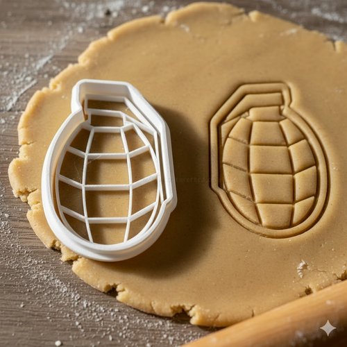 Emporte-piece grenade pour biscuits et patisserie - 8 cm
