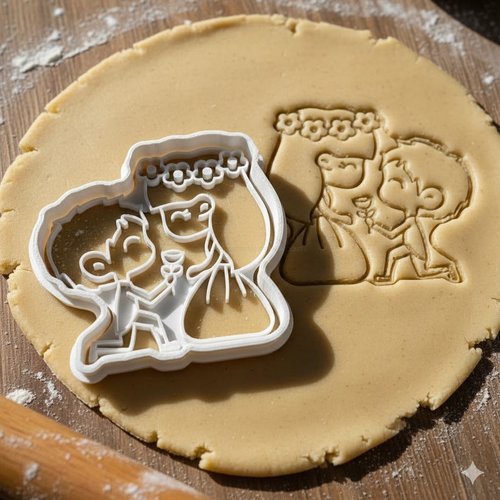 Emporte-piece mariage demande en mariage 8 cm - moule biscuit artisanal