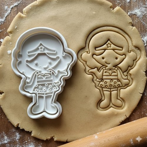 Emporte-piece wonder woman 8 cm - moule a biscuit artisanal