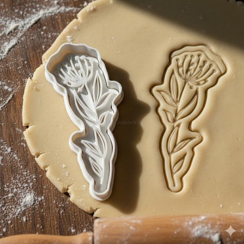 Emporte-piece floral artisanal 8 cm - moule biscuit et pate a sucre