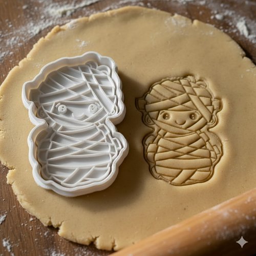 Emporte-piece momie halloween - moule biscuit artisanal 8 cm