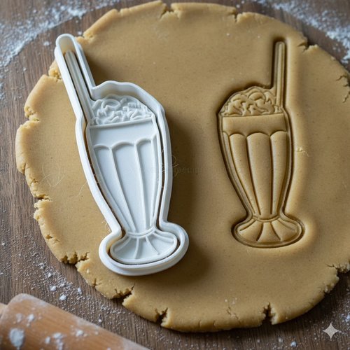 Emporte-pièce milkshake 8 cm - moule à biscuit artisanal