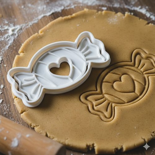 Emporte-piece bonbon coeur 8 cm - moule patisserie artisanale