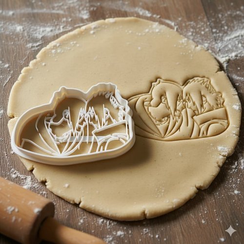 Emporte-piece manga naruto et sasuke - moule patisserie 8 cm