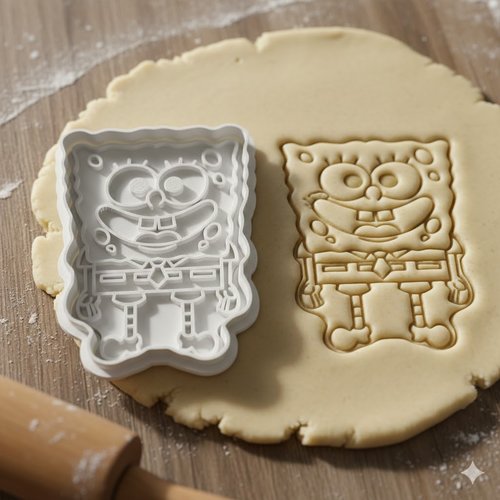 Emporte-pièce spongebob 8 cm - moule à biscuit artisanal
